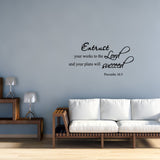 VWAQ Entrust Your Works to the Lord Bible Wall Quotes Decal - VWAQ Vinyl Wall Art Quotes and Prints