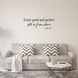 VWAQ Every Good and Perfect Gift is From Above Nursery Wall Quotes Decal - VWAQ Vinyl Wall Art Quotes and Prints
