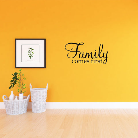 VWAQ Family Comes First Wall Quotes Decal - VWAQ Vinyl Wall Art Quotes and Prints