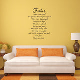VWAQ Father When I am Tired Faith Quotes Wall Decals - VWAQ Vinyl Wall Art Quotes and Prints