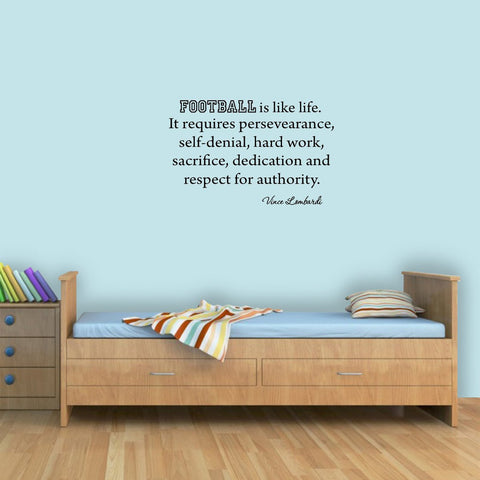 VWAQ Football Is Like Life, Vince Lombardi Quotes Wall Decal - VWAQ Vinyl Wall Art Quotes and Prints