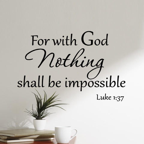 Luke 1:37 Wall Decal 