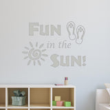 VWAQ Fun in The Sun Sticker - Fun Wall Decals Quotes - Sun Vinyl Wall Art - VWAQ Vinyl Wall Art Quotes and Prints