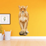 VWAQ Lioness on Perch Peel and Stick Vinyl Wall Decal - G502