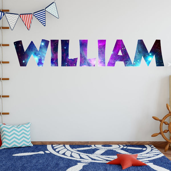 VWAQ Personalized Name Outer Space Removable Wall Decal Galaxy Theme - GN4 - VWAQ Vinyl Wall Art Quotes and Prints