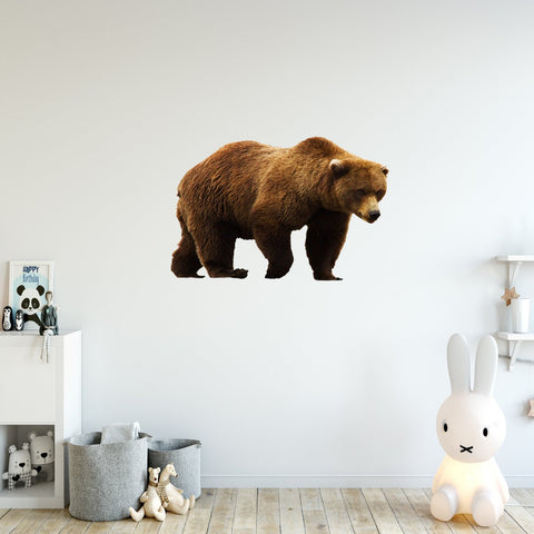 VWAQ Grizzly Bear Vinyl Wall Decal Brown Bear Sticker Wall Art Decor Mural - PAS11 - VWAQ Vinyl Wall Art Quotes and Prints