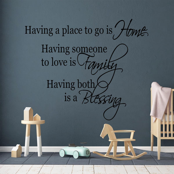 VWAQ Having a Place to go is Home Wall Decal - VWAQ Vinyl Wall Art Quotes and Prints