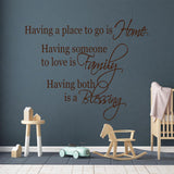 VWAQ Having a Place to go is Home Wall Decal - VWAQ Vinyl Wall Art Quotes and Prints