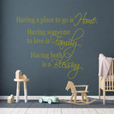 VWAQ Having a Place to go is Home Wall Decal - VWAQ Vinyl Wall Art Quotes and Prints