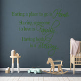 VWAQ Having a Place to go is Home Wall Decal - VWAQ Vinyl Wall Art Quotes and Prints