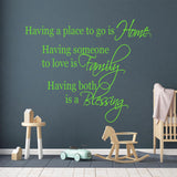 VWAQ Having a Place to go is Home Wall Decal - VWAQ Vinyl Wall Art Quotes and Prints