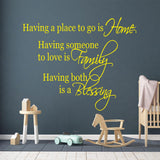 VWAQ Having a Place to go is Home Wall Decal - VWAQ Vinyl Wall Art Quotes and Prints