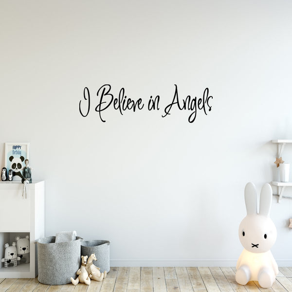 VWAQ I Believe in Angels Wall Quotes for Home Decal - VWAQ Vinyl Wall Art Quotes and Prints