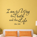 VWAQ I Am the Way the Truth and the Life John 14:6 Wall Decal - VWAQ Vinyl Wall Art Quotes and Prints