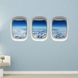 VWAQ Plane Window Decals Snowy Mountains Airplane Window Seat View - PPW2 - VWAQ Vinyl Wall Art Quotes and Prints