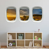 VWAQ Pack of 3 Nature Scenery Aviation Decor Airplane Windows Wall Decals Porthole - PPW3 - VWAQ Vinyl Wall Art Quotes and Prints