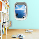 Airplane Window Aerial Ocean View Peel and Stick Vinyl Wall Decal - PW16 - VWAQ Vinyl Wall Art Quotes and Prints