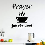 VWAQ Prayer Soup The Soul Wall Art Decal Decor, Prayer Vinyl Wall Quote Stickers - VWAQ Vinyl Wall Art Quotes and Prints