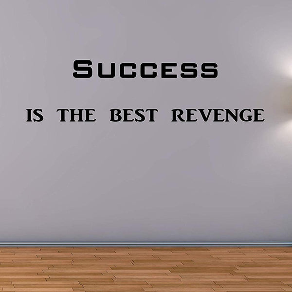 VWAQ Success is The Best Revenge Vinyl Wall Decals Encouraging Wall Quotes