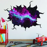 VWAQ Outer Space Wall Decal Universe Sticker Wall Crack Removable Wall Decal (VWAQ-WC4)