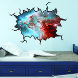 VWAQ Outer Space Stars Wall Decal Universe Sticker Cracked Wall Decal Space VWAQ-WC5