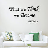 VWAQ What We Think We Become Buddha Wall Decal - Version 1 - VWAQ Vinyl Wall Art Quotes and Prints