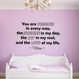 VWAQ You Are Precious In Every Way Vinyl Wall art Decal