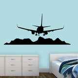VWAQ Jumbo Jet Mountain Scenery Airplane Vinyl Wall Decal - VWAQ Vinyl Wall Art Quotes and Prints