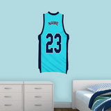 Custom Basketball Jersey Removable Wall Decal Personalized Name and Number - BB5