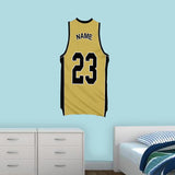 Custom Basketball Jersey Removable Wall Decal Personalized Name and Number - BB5