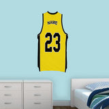 Custom Basketball Jersey Removable Wall Decal Personalized Name and Number - BB5