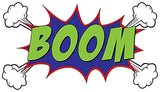 VWAQ Boom Comic Book Peel and Stick Vinyl Wall Decal - VWAQ Vinyl Wall Art Quotes and Prints