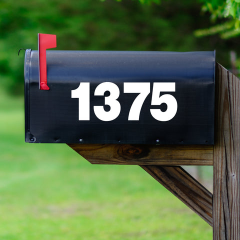 mailbox numbers white