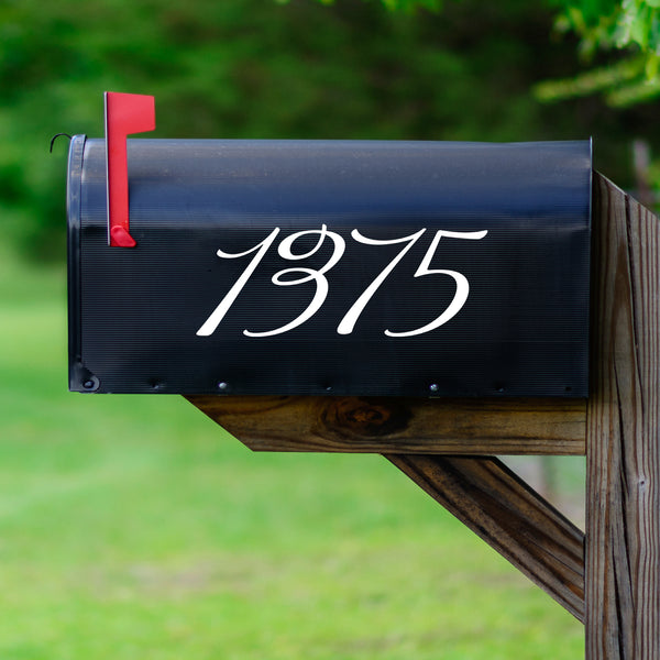 Personalized Mailbox Address Decals - Custom House Numbers Vinyl VWAQ - CMB24
