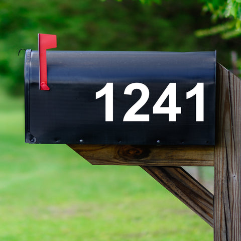 mailbox numbers white