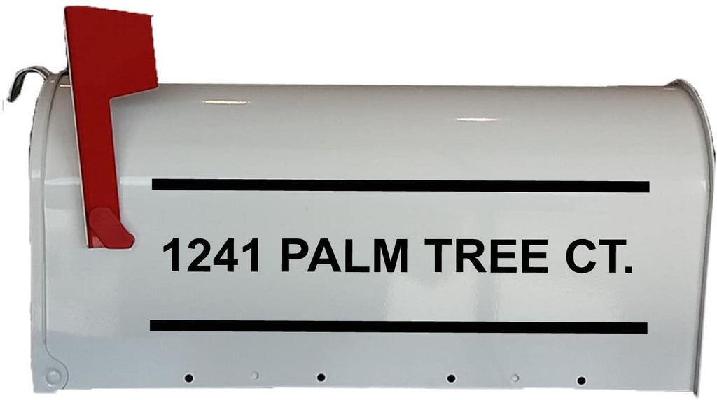 Custom Mailbox Decals Personalized Street Address VWAQ CMB3