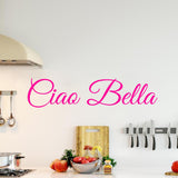 VWAQ Hello Beautiful in Italian Ciao Bella Wall Quotes Decal - VWAQ Vinyl Wall Art Quotes and Prints