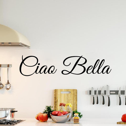 VWAQ Hello Beautiful in Italian Ciao Bella Wall Quotes Decal - VWAQ Vinyl Wall Art Quotes and Prints