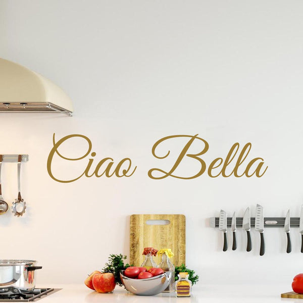 Hello Beautiful in Italian Ciao Bella Wall Quotes Decal Online | VWAQ