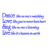 Dance Like No One's Watching Quote Dance Decal VWAQ