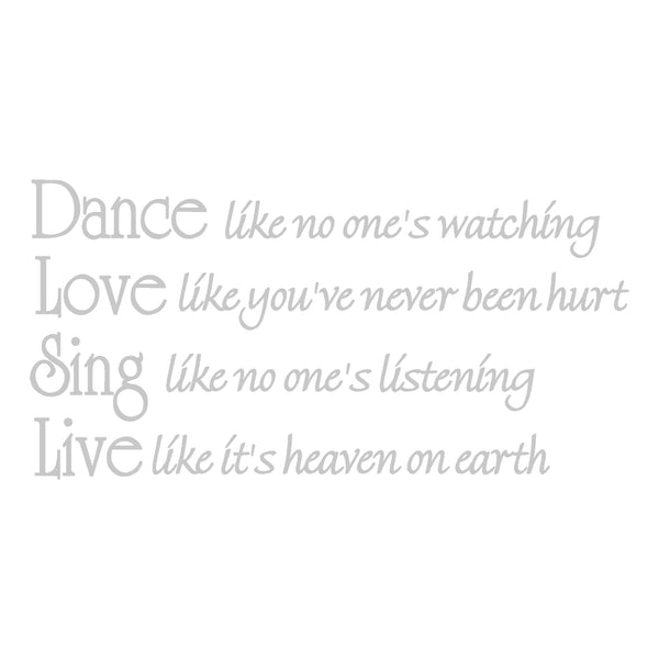Dance Like No One's Watching Quote Dance Decal VWAQ