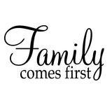 VWAQ Family Comes First Wall Quotes Decal - VWAQ Vinyl Wall Art Quotes and Prints