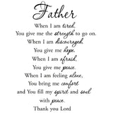 VWAQ Father When I am Tired Faith Quotes Wall Decals - VWAQ Vinyl Wall Art Quotes and Prints
