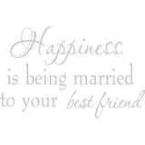 Happiness is Being Married To Your Best Friend Wall Decal VWAQ