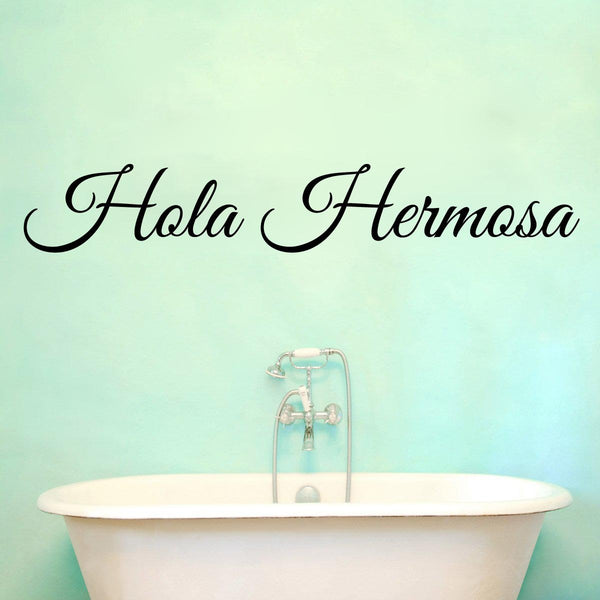 VWAQ Hello Beautiful in Spanish Hola Hermosa Wall Quotes Decal - VWAQ Vinyl Wall Art Quotes and Prints