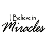 VWAQ I Believe in Miracles Vinyl Wall Decal - VWAQ Vinyl Wall Art Quotes and Prints