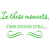 In These Moments, Time Stood Still Wall Quotes Decal VWAQ