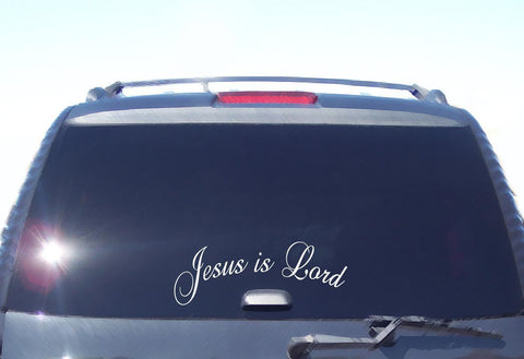 VWAQ Jesus is Lord Christian Vehicle Vinyl Window Decal - VWAQ Vinyl Wall Art Quotes and Prints