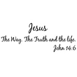 Jesus The Way, The Truth And The Life wall decal no background
