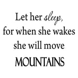 VWAQ Let Her Sleep, For When She Wakes Vinyl Wall Decal - VWAQ Vinyl Wall Art Quotes and Prints no background